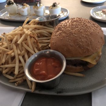 Camper - THE burger. So good. (Picked green tomatoes, smoked aioli,cheddar) - New American Near Me - Menlo Park, California Camper - THE burger. So good. (Picked green tomatoes, smoked aioli,cheddar) - New American Near Me - Menlo Park, California