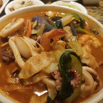 Garlic & Ginger - Jjamppong (spicy seafood noodle soup) - Korean Near Me - Gainesville, Florida