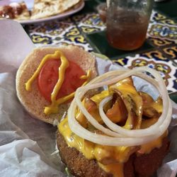 Deep Cut Tavern - Fried Cheeseburger with bacon and all !