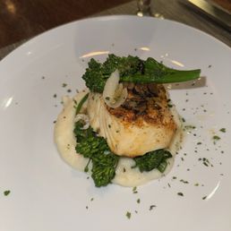 Chilean Sea Bass over mashed potatoes and broccoli Chilean Sea Bass over mashed potatoes and broccoli