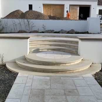 Blue Grotto Pools - Buff grey lueder stairs - Pool & Hot Tub Service Near Me