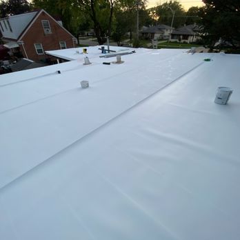 JJ Construction - TPO roof system install in progress by JJ Construction - Roofing Near Me - Bensenville, Illinois