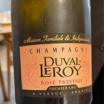 Auberge Nicolas Flamel - The excellent Duval-Leroy Rosé Prestige champagne. This inspired us to begin every meal with a bottle of champagne. - French Near Me - Paris, 75 Auberge Nicolas Flamel - The excellent Duval-Leroy Rosé Prestige champagne. This inspired us to begin every meal with a bottle of champagne. - French Near Me - Paris, 75