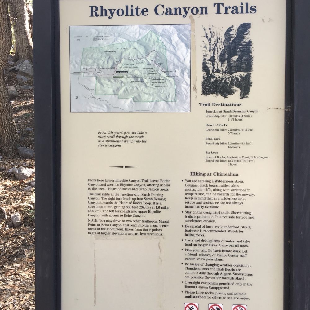 Chiricahua National Monument - Trail map and explanation - Hiking Near Me - Willcox, Arizona Chiricahua National Monument - Trail map and explanation - Hiking Near Me - Willcox, Arizona