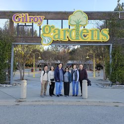 Gilroy Gardens Family Theme Park - With family and friends at the entrance