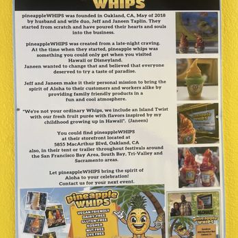 Pineapple Whips - Ice Cream & Frozen Yogurt Near Me - Oakland, California Pineapple Whips - Ice Cream & Frozen Yogurt Near Me - Oakland, California