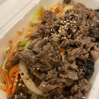 Bowls Korean BBQ - Sweet potato noodles with beef - Korean Near Me - Calgary, Alberta