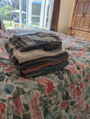 Recent customer photos - We pick up, wash, delicate dry, hang-dry finish, sort, and deliver back next day.