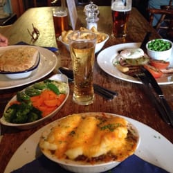 The Feathers - Meal in the bar.
