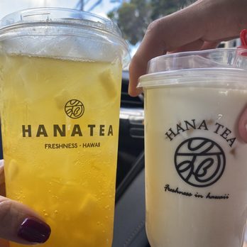 Hana Tea - Pineapple sparkling water and Genmai milk tea with sea salt foam - Bubble Tea Near Me - Honolulu, Hawaii Hana Tea - Pineapple sparkling water and Genmai milk tea with sea salt foam - Bubble Tea Near Me - Honolulu, Hawaii