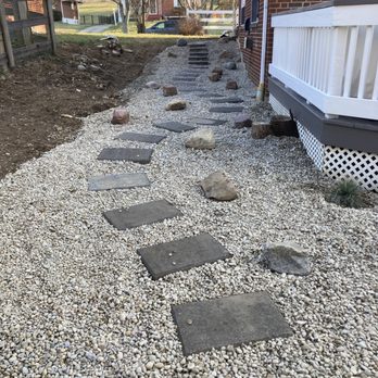 Spivey Bros - a gravel path in front of a house - Lawn Services Near Me Spivey Bros - a gravel path in front of a house - Lawn Services Near Me