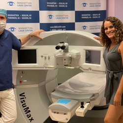Photo of Manhattan Lasik Center - New York - New York, NY, US. SMILE patient Soltier with Dr. Niksarli in the surgery room