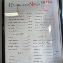 Happy Nails - Current nail prices