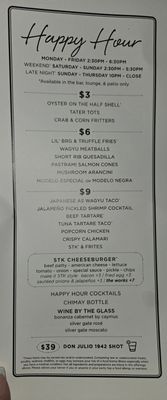 Menu photo 2 STK Steakhouse Orlando, FL Menu photo 2 STK Steakhouse Orlando, FL