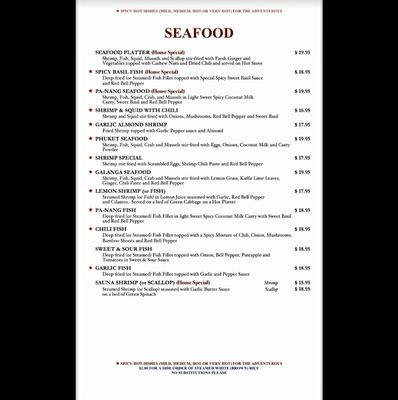 Menu photo 2 Galanga Thai Restaurant Santa Barbara, CA