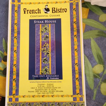 French Bistro - Menu - French Near Me - Miami, Florida