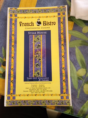 Menu photo 2 French Bistro Miami, FL