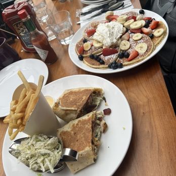 Original Pancake House - Creamy Chicken Press ($18) and Fruit Pancake Full Stack ($14.50) - Pancakes Near Me - Metuchen, New Jersey Original Pancake House - Creamy Chicken Press ($18) and Fruit Pancake Full Stack ($14.50) - Pancakes Near Me - Metuchen, New Jersey