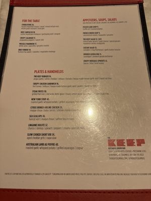 Menu photo 2 The Keep Columbus, OH