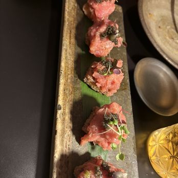 Aburi Sushi - Toro Tartare Crispy Rice with Osetra Caviar - Sushi Bars Near Me - Houston, Texas Aburi Sushi - Toro Tartare Crispy Rice with Osetra Caviar - Sushi Bars Near Me - Houston, Texas