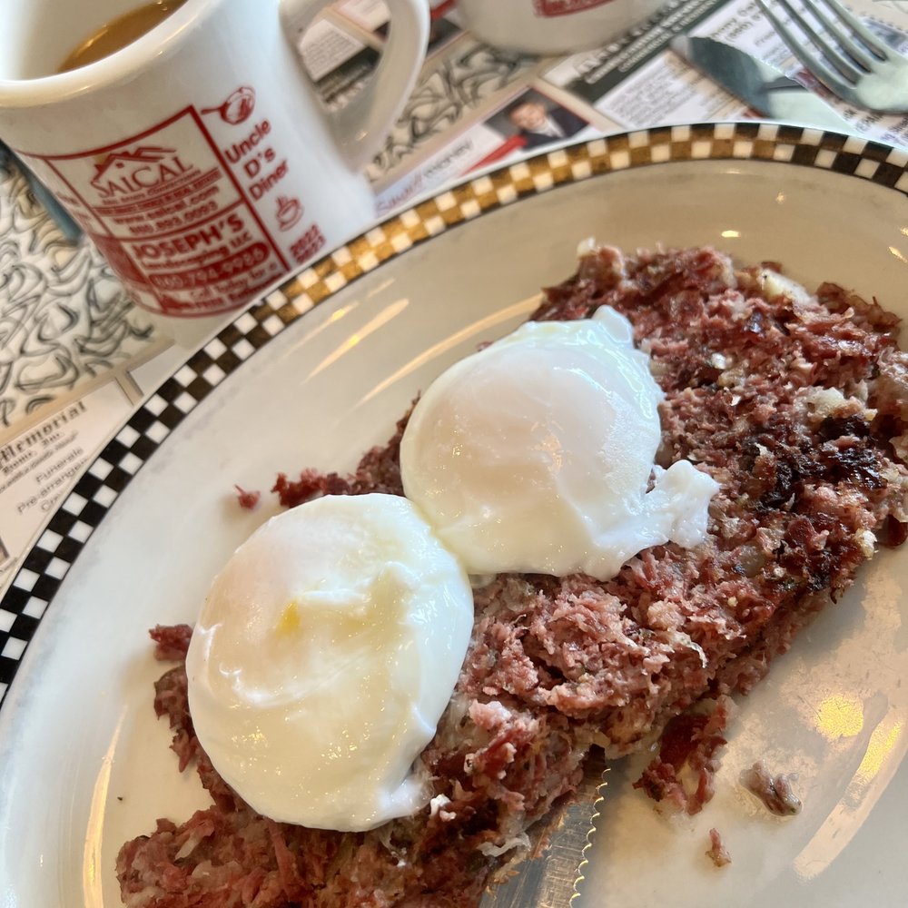 Poached Eggs and home made Hash Poached Eggs and home made Hash