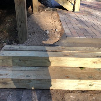 A&C Excuvating and Tree Services - The most dangerous stairs ever built.  I paid for paver stairs. - Excavation Services Near Me