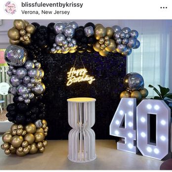 Blissful Event By Krissy - Shimmer wall balloon decor - Party & Event Planning Near Me