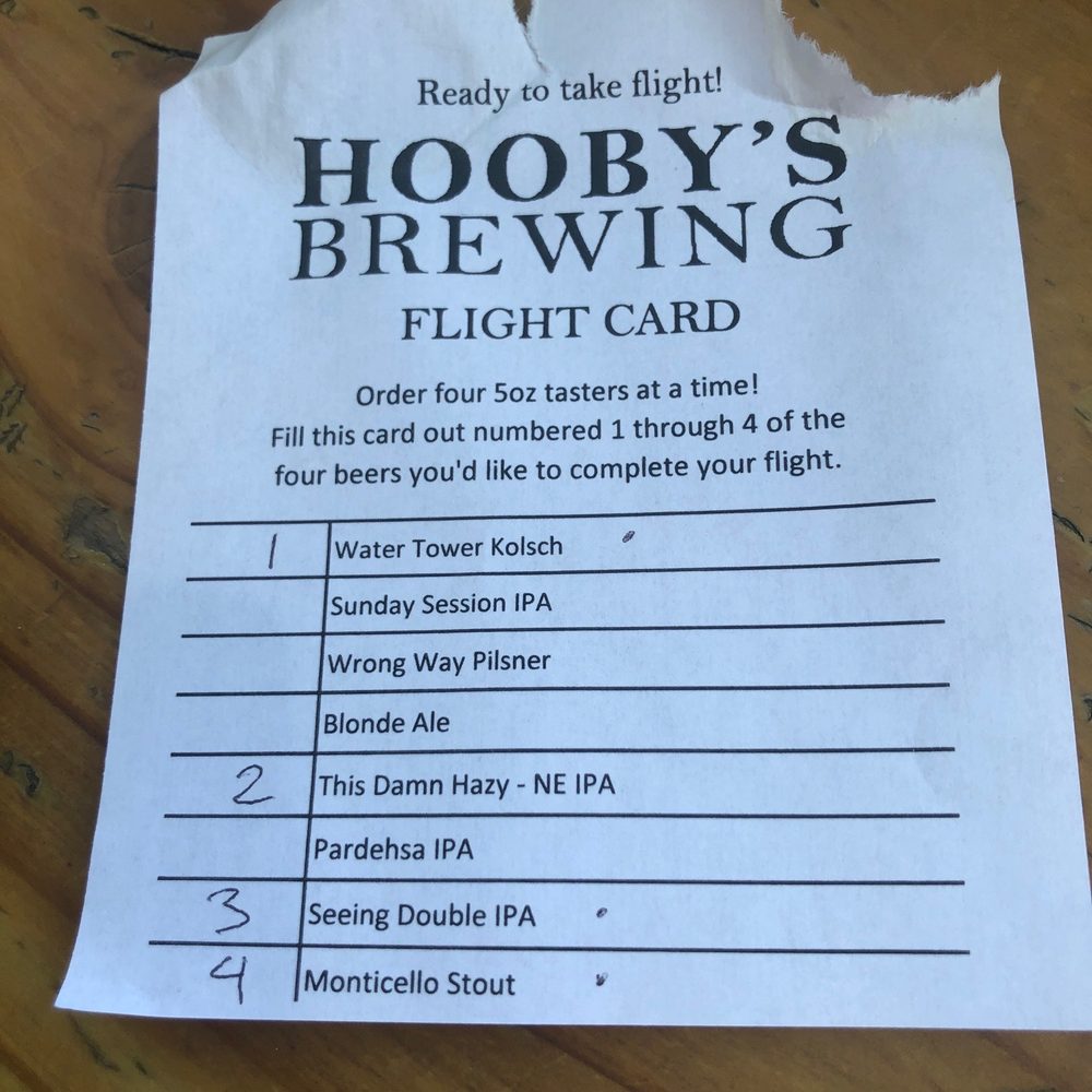 Hooby’s Brewing - The selection of beers - Breweries Near Me - Winters, California