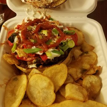 The Works - My Nacho Libre burger from The Works in Niagara Falls, Ontario, Canada. - Burgers Near Me - Niagara Falls, Ontario The Works - My Nacho Libre burger from The Works in Niagara Falls, Ontario, Canada. - Burgers Near Me - Niagara Falls, Ontario