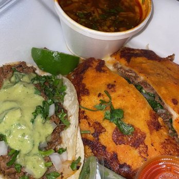 La Toxica Birriera/Catering - Orden de mulita con consome y un Taco de asada - Tacos Near Me - Napa, California La Toxica Birriera/Catering - Orden de mulita con consome y un Taco de asada - Tacos Near Me - Napa, California