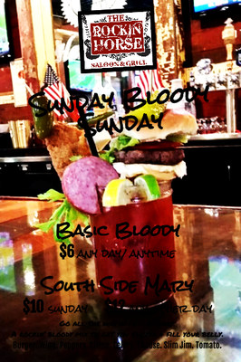 Photo of The Rockin' Horse Saloon & Grill - Oak Forest, IL, US. The Rockin' Horse Saloon & Grill has the best Bloody Mary in the South Suburbs.