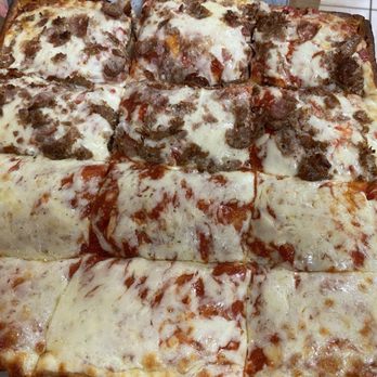 Enzo's - Sicilian Pizza half sausage. - Italian Near Me - Sunrise, Florida Enzo's - Sicilian Pizza half sausage. - Italian Near Me - Sunrise, Florida