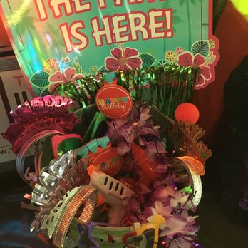 The Charleston Bus - Bucket of party favors for Everyone!!! The water guns are awesome!!! - Party Bus Rentals Near Me