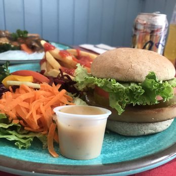 Annam Brahma - Soy chicken burger - Vegetarian Near Me - Jamaica, New York Annam Brahma - Soy chicken burger - Vegetarian Near Me - Jamaica, New York