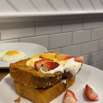 Original Pancake House - crunchy french toast and sunny side up egg - Breakfast & Brunch Near Me - Edgewater, New Jersey Original Pancake House - crunchy french toast and sunny side up egg - Breakfast & Brunch Near Me - Edgewater, New Jersey