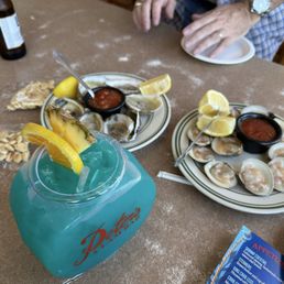 Clams and my yummy drink Clams and my yummy drink