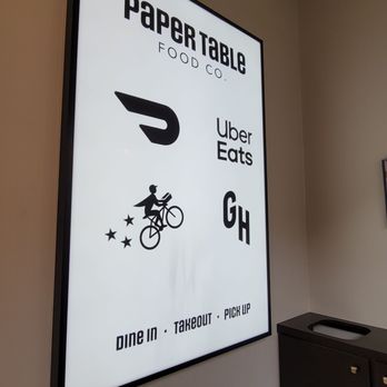 Poutine Stop - a sign for paper table - Pop-Up Restaurants Near Me - Milwaukee, Wisconsin
