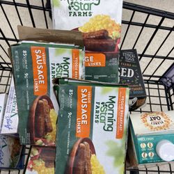 Albertsons - Morning Star Farms sopping wet, unfrozen, sausage links, direct from Albertsons's freezer.