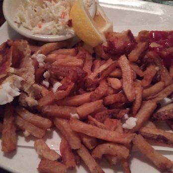 Mariner Grille - This is what's left of the fish and chips. Sorry. I couldn't wait to eat - Seafood Near Me - Narragansett, Rhode Island Mariner Grille - This is what's left of the fish and chips. Sorry. I couldn't wait to eat - Seafood Near Me - Narragansett, Rhode Island