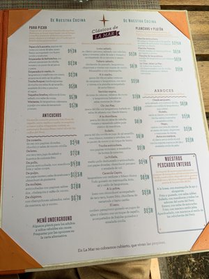 Menu photo 1 La Mar Buenos Aires, C