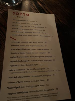 Menu photo 2 Sotto Cincinnati, OH