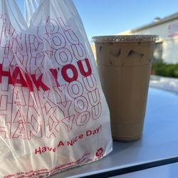 Miss Donuts and Bagels - Iced Coffee and breakfast sandwiches