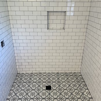 Lopez Tile - 3x6 subway tile and 8x8 cement tile - Tiling Near Me