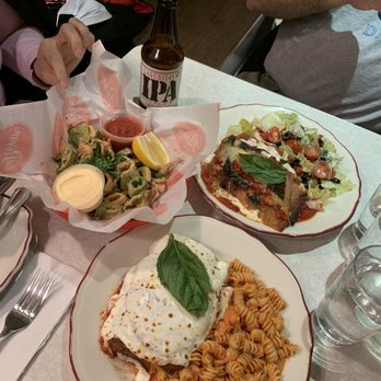 Parm - Chicken parm, eggplant parm, calamari, and IPA. Aperol Spritz not pictured. - Italian Near Me - New York, New York Parm - Chicken parm, eggplant parm, calamari, and IPA. Aperol Spritz not pictured. - Italian Near Me - New York, New York