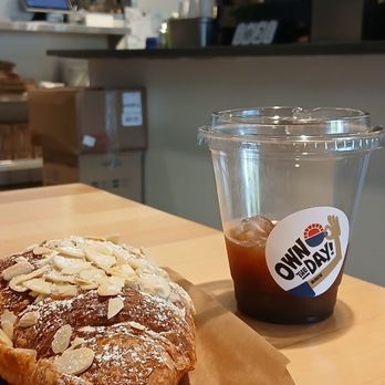 Coffee Parlor - Iced espresso with an almond croissant - Coffee & Tea Near Me - Long Beach, California