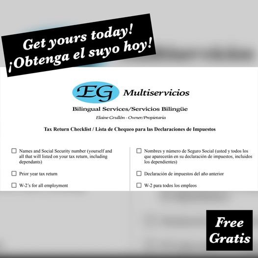 EG MULTISERVICIOS Request Consultation Johnston, Rhode Island Tax