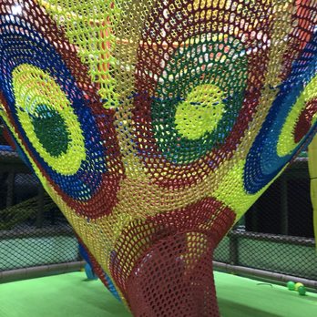 Flight Adventure Park - Manchester - Don't even know what this net is. Again, unsupervised. Kids climb the inside and then crash to the bottom. - Trampoline Parks Near Me - Manchester, Connecticut
