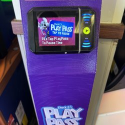 Chuck E. Cheese - Play pass is awesome! We chose 45 min of unlimited play time and you can pause the time at these stations to eat or go to the restroom.