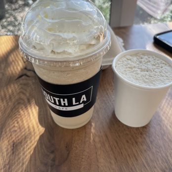 South LA Cafe - Blended Carmel coffee with extras provided on the side. - Empanadas Near Me - Los Angeles, California South LA Cafe - Blended Carmel coffee with extras provided on the side. - Empanadas Near Me - Los Angeles, California