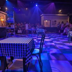 Theatre Raleigh - This is how close our seats were, front row for Waitress.